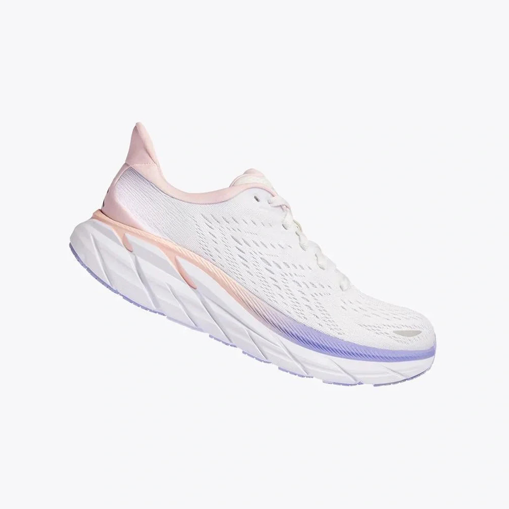 Women's Clifton 8 - Champagne White / Manganese Crystal Pink